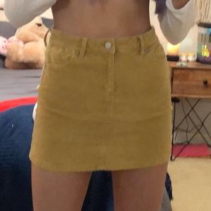 Yellow Denim Skirt!!